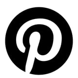 Pinterest logo - black circular icon with white P symbol